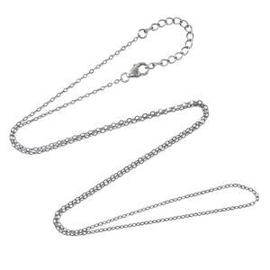 Vintage Sterling Silver 925 Cable Chain Necklace 18"-19.5"